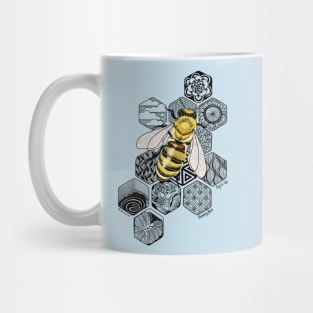 Golden Honey Bee Doodle Mug